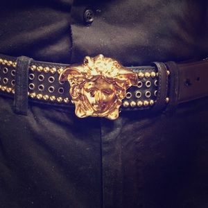 Versace Gold Stud Belt